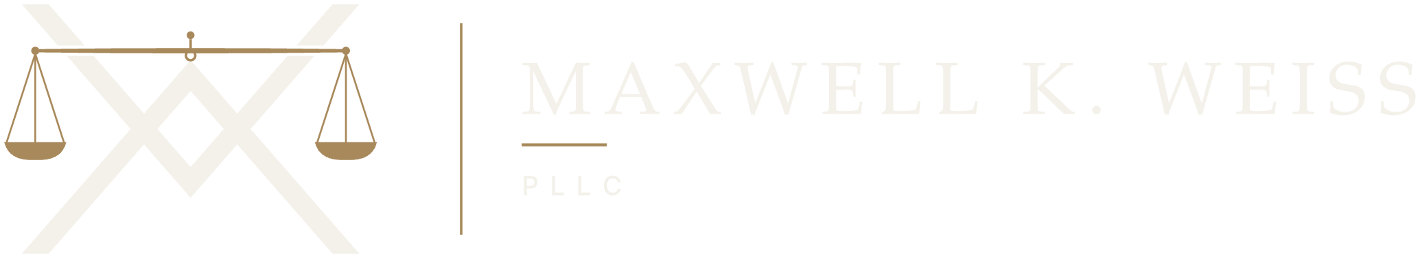Maxwell K. Weiss, PLLC logo (light, for dark backgrounds)
